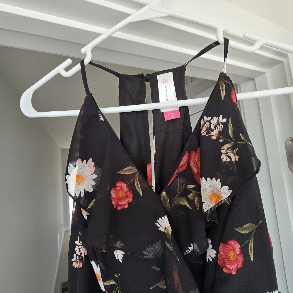 NWT Black Floral Sundress
